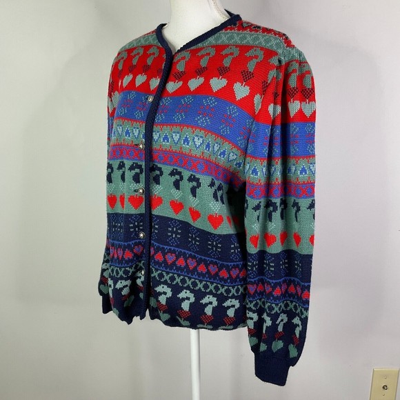 Vintage Elegance Seiler Sweater Womens Cardigan Wool Blend Heavy Knit Large? - Picture 3 of 12